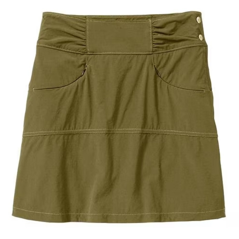 HTF 🌿 Athleta Hit the Trail skort in Earth Green, like new, zippered pockets, 4 - Picture 2 of 7